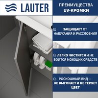 Lauter Тумба под умывальник Nika 49 (шиншилловый серый/черный) Image #2