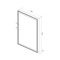 Wellsee Зеркало с фронтальной LED-подсветкой 7 Rays' Spectrum 172201400, 80 х 120 см (с сенсором и регулировкой яркости освещения) Image #9