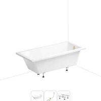 Wellsee FreeDom 150x80 231101008 (встраиваемая ванна белый глянец, ножки, сифон-автомат золото)