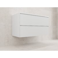  Symbolite Тумба под умывальник Лима 100 Line Plus 2 ящика (подвесная, белый матовый) - Превью изображения №2 — Интернет-Магазин TECNO.BY
