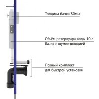 Унитаз подвесной Cersanit Carina S-MZ-CARINA-XL-COn-S-DL-w + 525 040000 + S3 040043 - Превью изображения №5 — Интернет-Магазин TECNO.BY