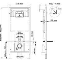 Унитаз подвесной Cersanit Carina S-MZ-CARINA-XL-COn-S-DL-w + 525 040000 + S3 040043 - Превью изображения №7 — Интернет-Магазин TECNO.BY