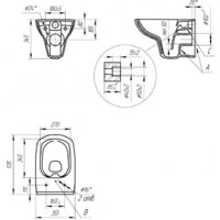 Унитаз подвесной Cersanit Carina S-MZ-CARINA-XL-COn-S-DL-w + 525 040000 + S3 040043 - Превью изображения №14 — Интернет-Магазин TECNO.BY