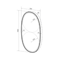 Wellsee Зеркало с фронтальной LED-подсветкой 7 Rays' Spectrum 172202010, 55 x 100 см (с сенсором и регулировкой яркости освещения) Image #10