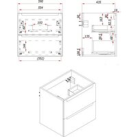 ЗОВ Тумба под умывальник Дион 60 D60LWP0M9003MKV5-LDSPW (белый матовый) Image #12