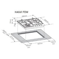 Варочная панель ZorG HAG61 FDW black - Превью изображения №9 — Интернет-Магазин TECNO.BY