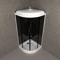 Saniteco SNT-90 90х90 (черный/прозрачное стекло) Image #14