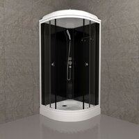 Saniteco SNT-90 90х90 (черный/прозрачное стекло) Image #13