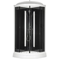 Saniteco SNT-90 90х90 (черный/прозрачное стекло) Image #2