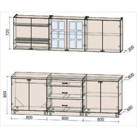 Интерлиния Мила Деко 2.4Б (черный/белый/дуб бунратти) Image #8