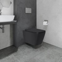 Унитаз подвесной Lauter Magdeburg 21103EC + I012709 + PrimeFit S I090201 (черный матовый с кнопкой смыва белый глянцевый) - Превью изображения №11 — Интернет-Магазин TECNO.BY