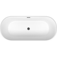 Wellsee Shell 180x80 28170403R (отдельностоящая ванна белый глянец, экран, ножки, сифон-автомат матовый черный) Image #4