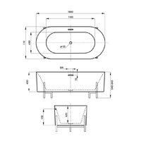 Wellsee FR.Euphoria 2.0 166x77 235501002 (отдельностоящая ванна белый глянец, экран, ножки золото) Image #10