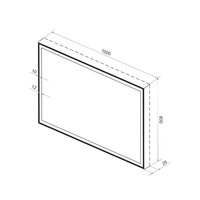 Wellsee Зеркало с фронтальной LED-подсветкой 7 Rays' Spectrum 172201390, 100 х 80 см (с сенсором и регулировкой яркости освещения) Image #9