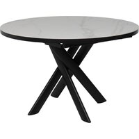 Мамадома Ronaldo-120 раздвижной 120-160 (patagonoa bianco gloss premium cer/черный)