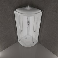 Saniteco SNT-88 90х90 (белый/прозрачное стекло) Image #16