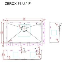 Кухонная мойка ZorG Zerox 74 U / IF PVD Gunblack - Превью изображения №4 — Интернет-Магазин TECNO.BY