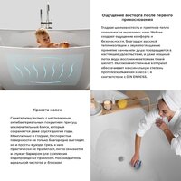 Wellsee Cute Twin S 168x75 23830104R (отдельностоящая ванна белый глянец, экран, ножки, сифон-автомат золото) Image #6