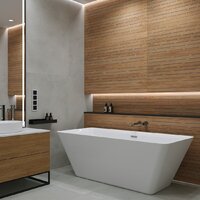Wellsee Cute Twin S 168x75 23830104R (отдельностоящая ванна белый глянец, экран, ножки, сифон-автомат золото) Image #8