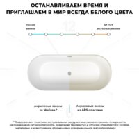 Ванна Wellsee Shell 180x80 28170402R (отдельностоящая ванна белый глянец, экран, ножки, сифон-автомат глянцевый белый) - Превью изображения №7 — Интернет-Магазин TECNO.BY