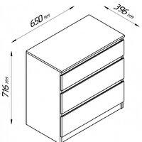 Mio Tesoro Кастор 3 ящика 2.03.02.060.3 (дуб сонома) Image #6