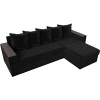 Лига диванов Дубай лайт правый 114153 (велюр черный) Image #4