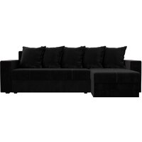 Лига диванов Дубай лайт правый 114153 (велюр черный) Image #3