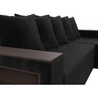 Лига диванов Дубай лайт правый 114153 (велюр черный) Image #9