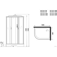 Душевая кабина Niagara NG-3512-14RP 120x80 - Превью изображения №3 — Интернет-Магазин TECNO.BY