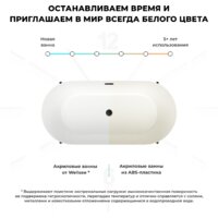 Wellsee FR.Euphoria 2.0 166x77 235501001 (отдельностоящая ванна белый глянец, экран, ножки матовый черный) Image #7