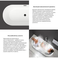 Wellsee FR.Euphoria 2.0 166x77 235501001 (отдельностоящая ванна белый глянец, экран, ножки матовый черный) Image #5