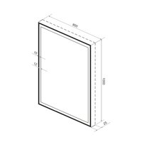 Wellsee Зеркало с фронтальной LED-подсветкой 7 Rays' Spectrum 172201380, 80 х 100 см (с сенсором и регулировкой яркости освещения) Image #9