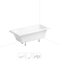 Wellsee FreeDom 150x80 231101006 (встраиваемая ванна белый глянец, ножки, сифон-автомат глянцевый белый) Image #1