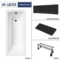 Lauter Bianca 160х70 21207160 (с ножками, черным подголовником и черным лицевым экраном)