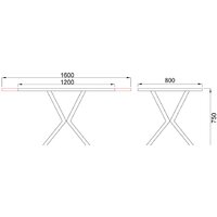 ОКА Вейв 120-160x80x75 (дуб натуральный/белый) Image #7