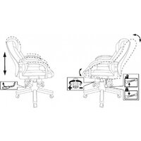 Офисное кресло Бюрократ T-9932W-LOW-Eco (черный, экокожа) - Превью изображения №12 — Интернет-Магазин TECNO.BY