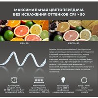  Wellsee Зеркало с фронтальной LED-подсветкой 7 Rays' Spectrum 172202030, 55 x 110 см (с сенсором и регулировкой яркости освещения) - Превью изображения №4 — Интернет-Магазин TECNO.BY