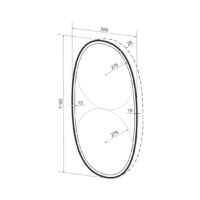  Wellsee Зеркало с фронтальной LED-подсветкой 7 Rays' Spectrum 172202030, 55 x 110 см (с сенсором и регулировкой яркости освещения) - Превью изображения №10 — Интернет-Магазин TECNO.BY