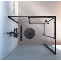 AM.PM X-Joy Square Slide 120x80 W94G-403-12080-BТ (черный/прозрачное стекло) Image #9