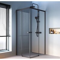 AM.PM X-Joy Square Slide 120x80 W94G-403-12080-BТ (черный/прозрачное стекло) Image #7