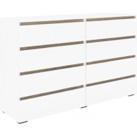 Кортекс-мебель Бари 160 8ш (белый/белый/дуб сонома)