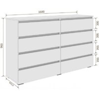 Кортекс-мебель Бари 160 8ш (белый/белый/дуб сонома) Image #5