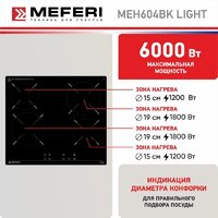 Варочная панель Meferi MEH604BK Light - Превью изображения №8 — Интернет-Магазин TECNO.BY