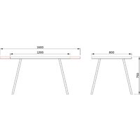 Listvig Hagen 140 раздвижной 140-180x85 (цемент/черный) Image #18