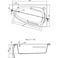Cersanit Joanna 150x95 R (с экраном и каркасом) Image #7