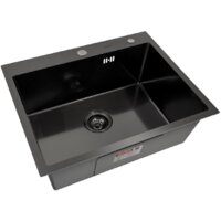Кухонная мойка ARFEKA Eco AR 600*500 Black PVD Nano Decor - Превью изображения №2 — Интернет-Магазин TECNO.BY