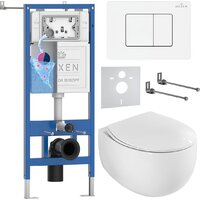 Roxen EGG в комплекте с инсталляцией StounFix Dual Fresh 6 в 1 868537 (кнопка: белый глянцевая)