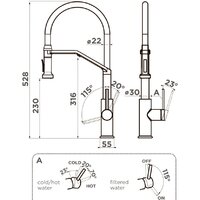 Omoikiri Makkari 2 Plus-SB-BN-BL (нержавеющая сталь/черный) Image #2