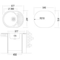 Ukinox FAD577.447 T6K 1R (с сифоном) Image #2