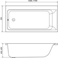 Lauter Seraphina 170x80 2112170L (с ножками и сифоном 21Y11020 хром) Image #15